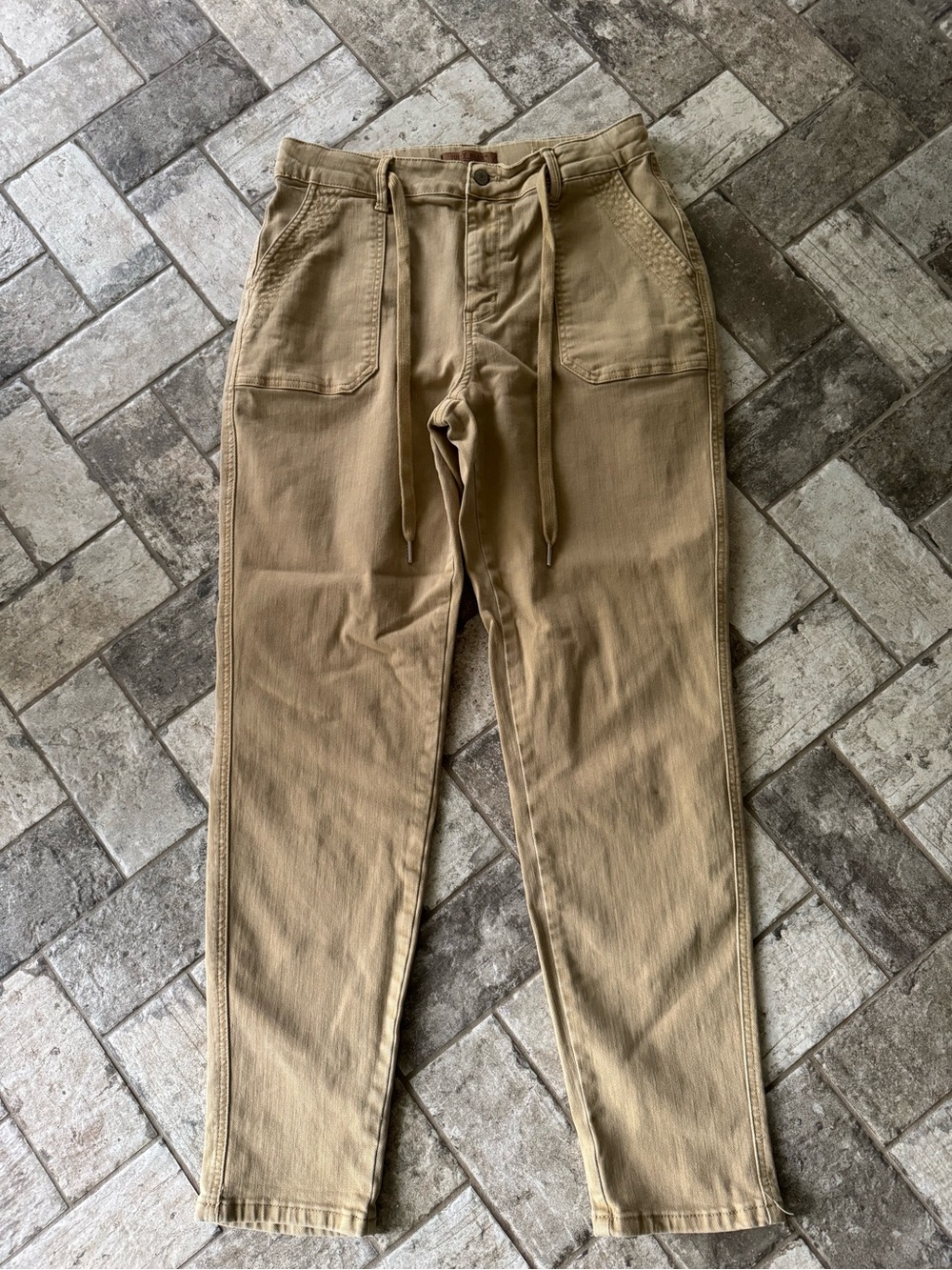 Judy Blue Khaki Drawstring Utility Chinos